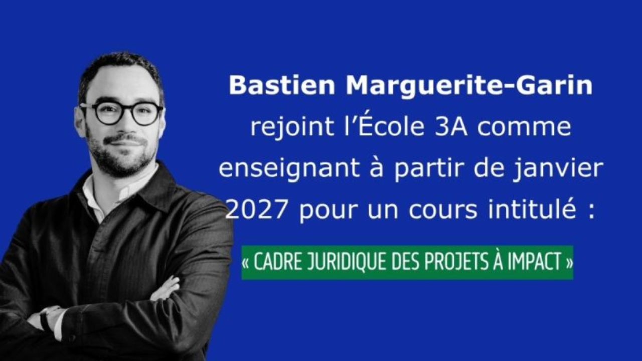 Bastien Marguerite-Garin rejoint l’école internationale des métiers à impact en tant qu&rsquo;enseignant
